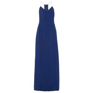 Tibi Pleated Silk Maxi Dress *BLACK*